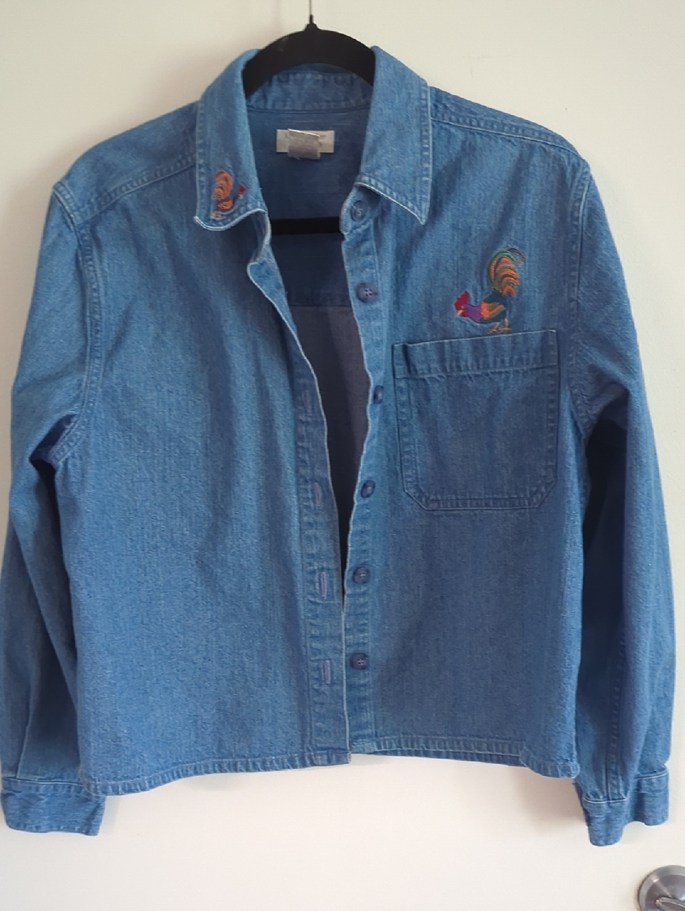 Denim Rooster Button Down